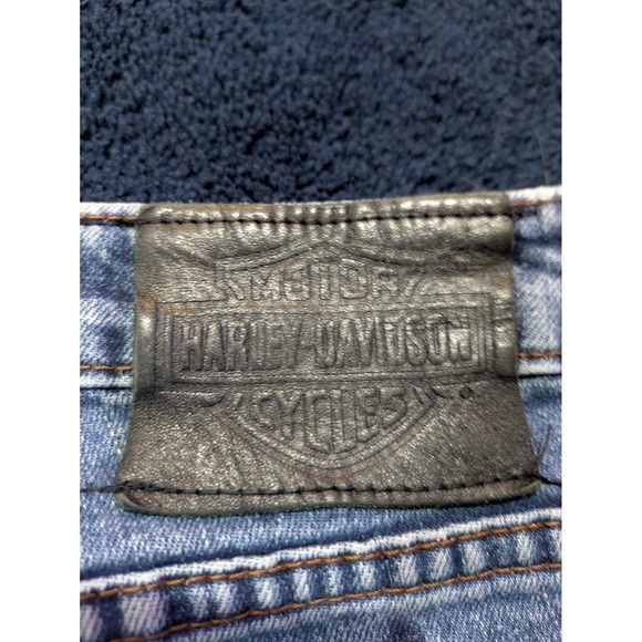 Harley Davidson Boot Cut Jeans Womens Size 10 Medium Wash Denim Motorcycle Biker - Picture 7 of 13